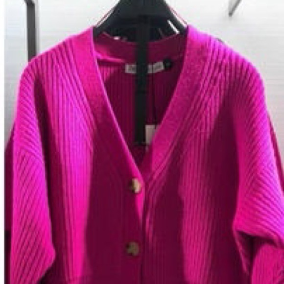 zara fuchsia cardigan